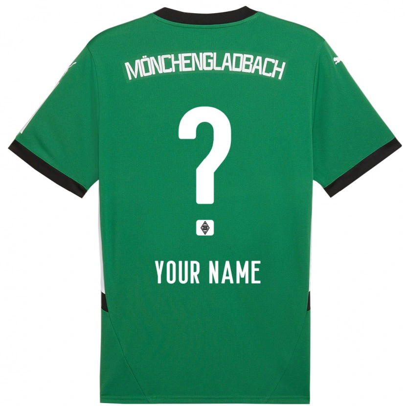 Danxen Kinderen Uw Naam #0 Groen Wit Uitshirt Uittenue 2024/25 T-Shirt