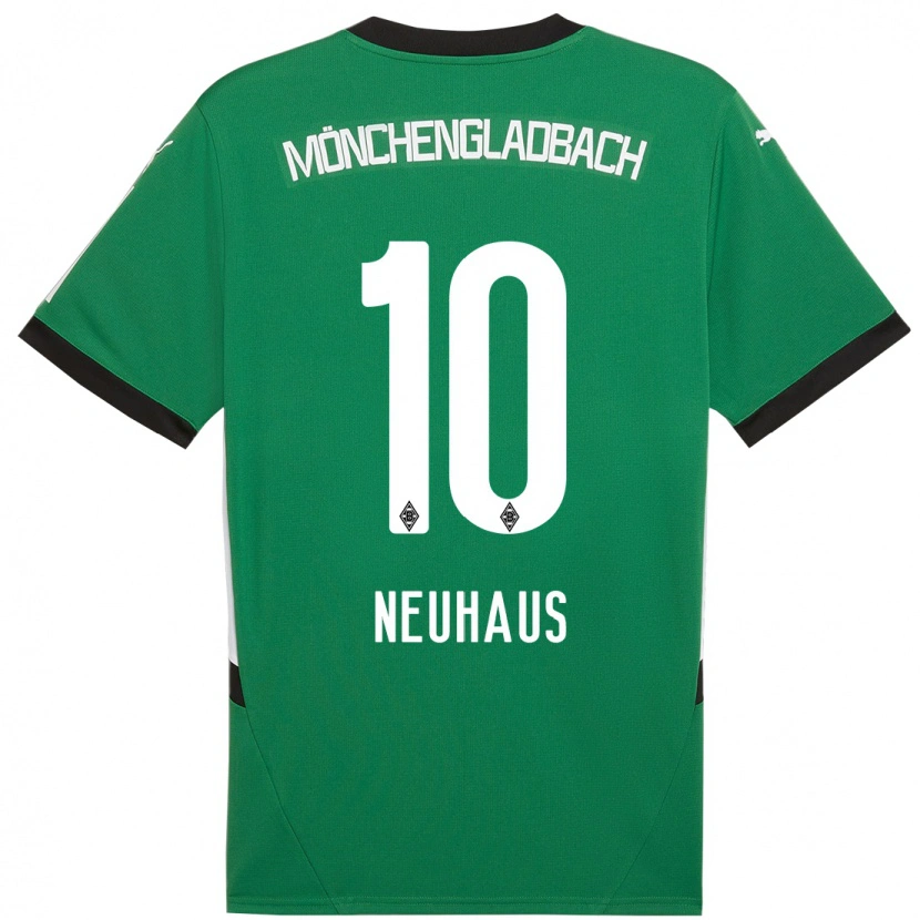 Danxen Kinderen Florian Neuhaus #10 Groen Wit Uitshirt Uittenue 2024/25 T-Shirt