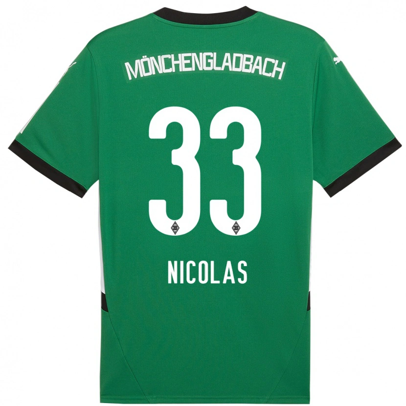 Danxen Kinderen Moritz Nicolas #33 Groen Wit Uitshirt Uittenue 2024/25 T-Shirt