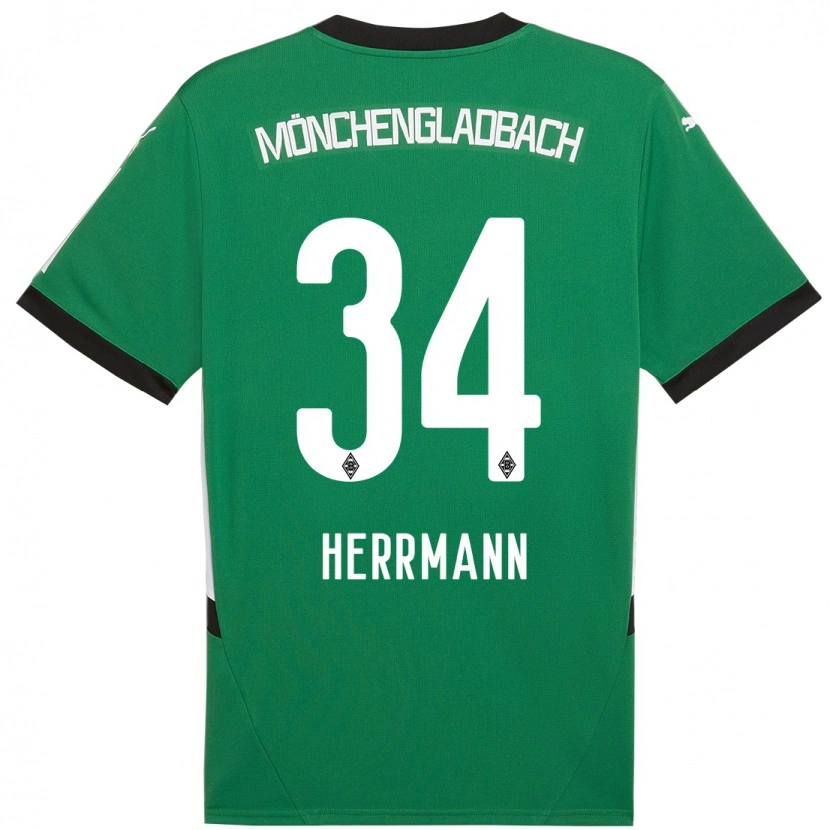 Danxen Kinderen Charles Herrmann #34 Groen Wit Uitshirt Uittenue 2024/25 T-Shirt