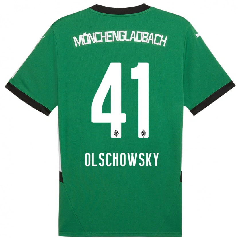 Danxen Kinderen Jan Olschowsky #41 Groen Wit Uitshirt Uittenue 2024/25 T-Shirt