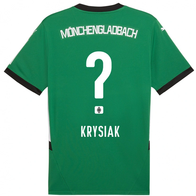 Danxen Kinderen Bartlomiej Krysiak #0 Groen Wit Uitshirt Uittenue 2024/25 T-Shirt