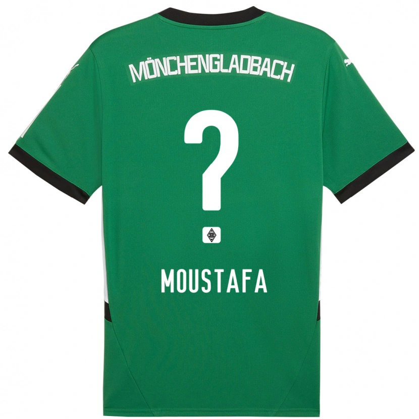 Danxen Kinderen Seif Moustafa #0 Groen Wit Uitshirt Uittenue 2024/25 T-Shirt