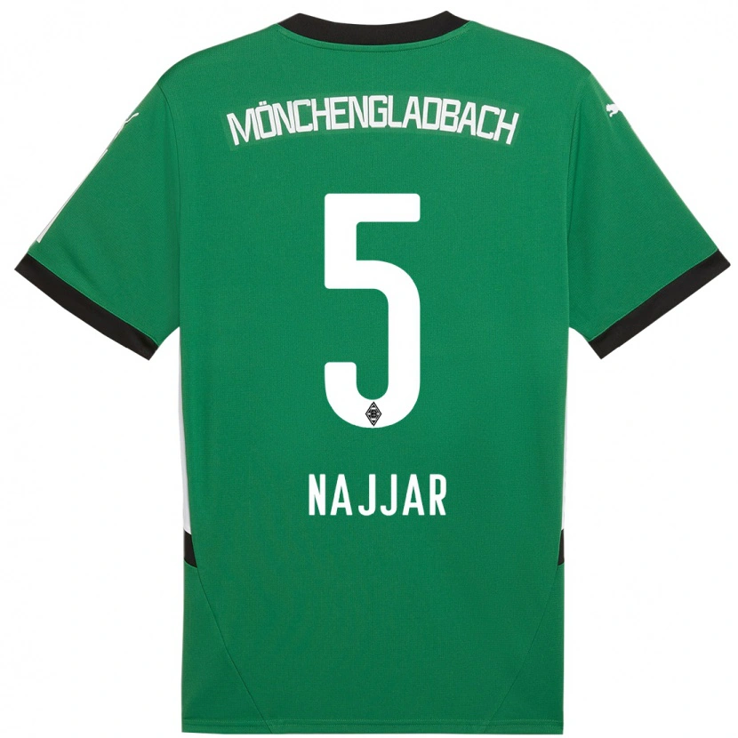 Danxen Kinderen Jamil Najjar #5 Groen Wit Uitshirt Uittenue 2024/25 T-Shirt