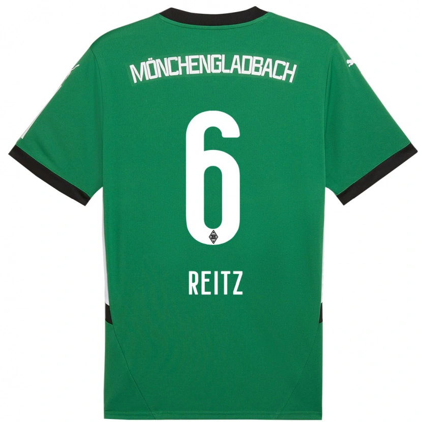 Danxen Kinderen Tony Reitz #6 Groen Wit Uitshirt Uittenue 2024/25 T-Shirt