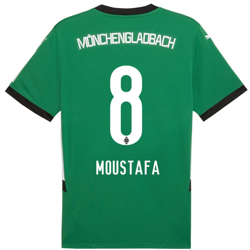 Danxen Kinderen Moustafa Moustafa #8 Groen Wit Uitshirt Uittenue 2024/25 T-Shirt