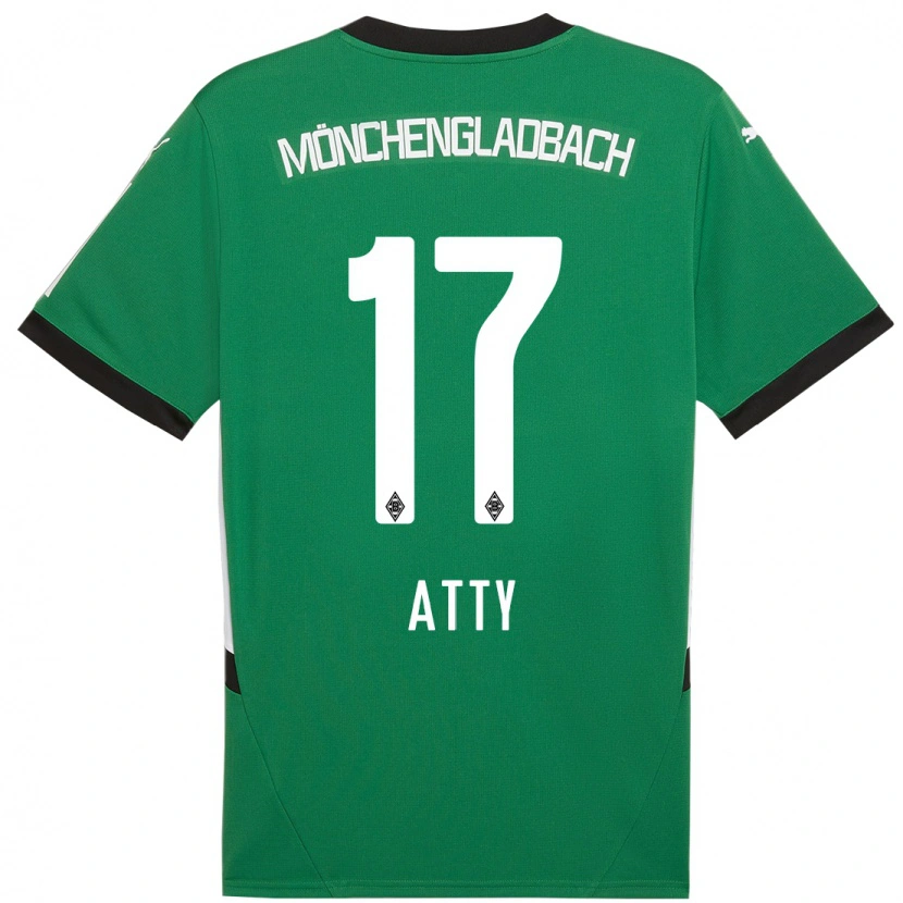 Danxen Kinderen Yassir Atty #17 Groen Wit Uitshirt Uittenue 2024/25 T-Shirt