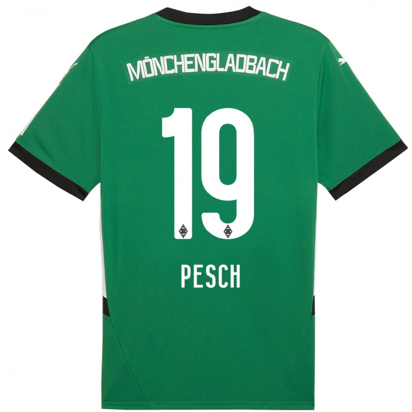 Danxen Kinderen Noah Pesch #19 Groen Wit Uitshirt Uittenue 2024/25 T-Shirt