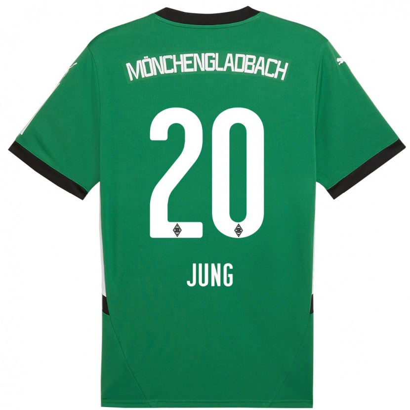 Danxen Kinderen In-Gyom Jung #20 Groen Wit Uitshirt Uittenue 2024/25 T-Shirt