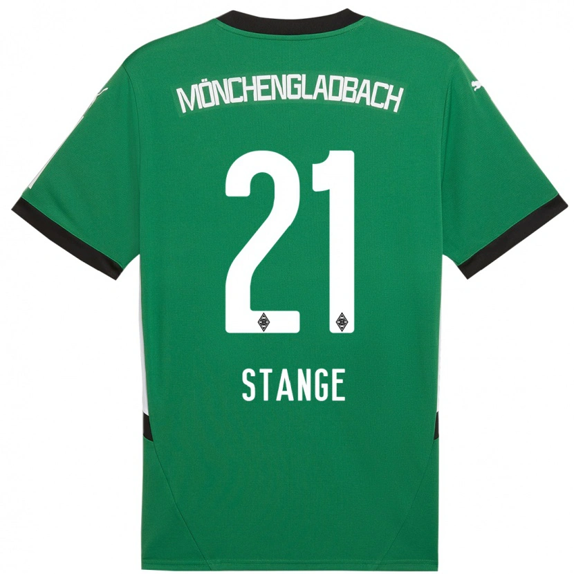 Danxen Kinderen Veit Stange #21 Groen Wit Uitshirt Uittenue 2024/25 T-Shirt