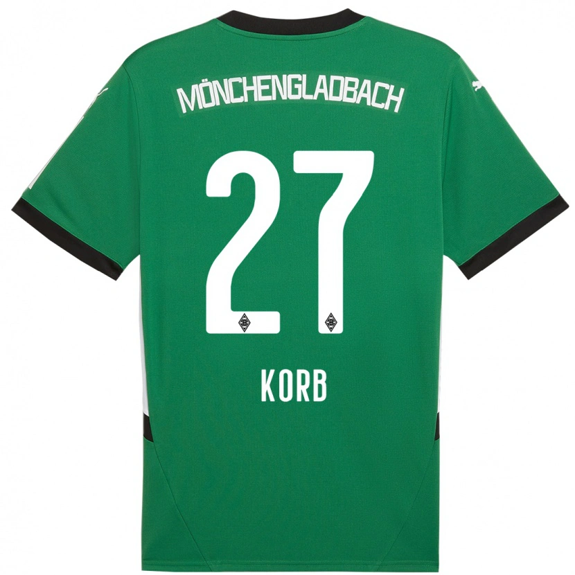 Danxen Kinderen Julian Korb #27 Groen Wit Uitshirt Uittenue 2024/25 T-Shirt