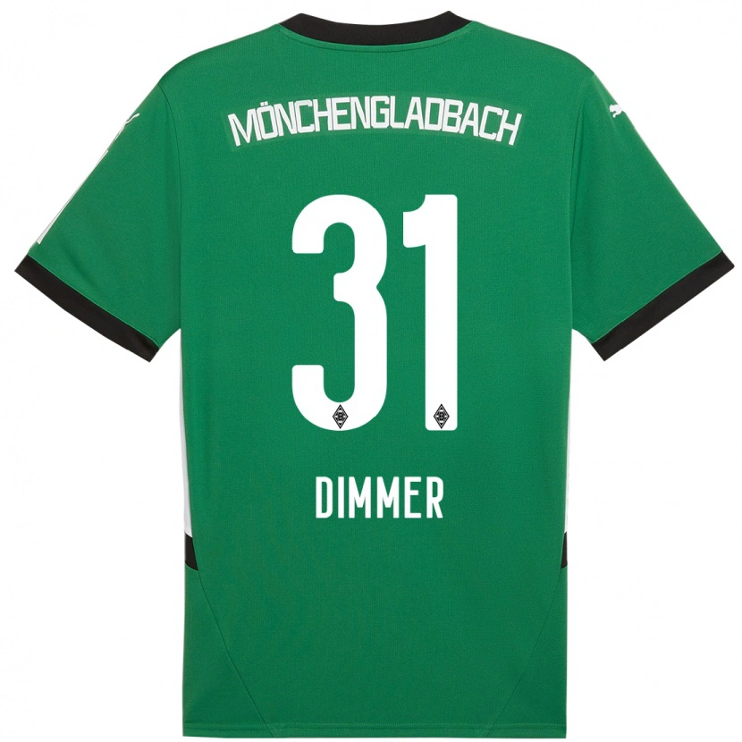 Danxen Kinderen Florian Dimmer #31 Groen Wit Uitshirt Uittenue 2024/25 T-Shirt