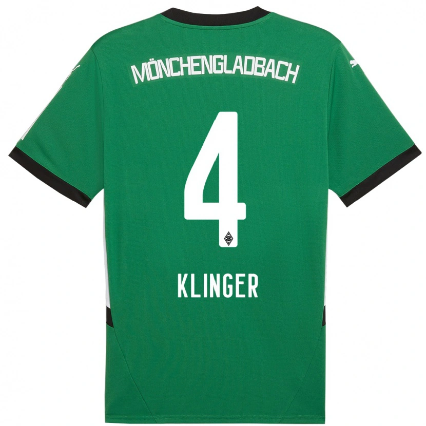 Danxen Kinderen Nina Klinger #4 Groen Wit Uitshirt Uittenue 2024/25 T-Shirt