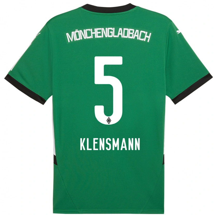 Danxen Kinderen Paula Klensmann #5 Groen Wit Uitshirt Uittenue 2024/25 T-Shirt