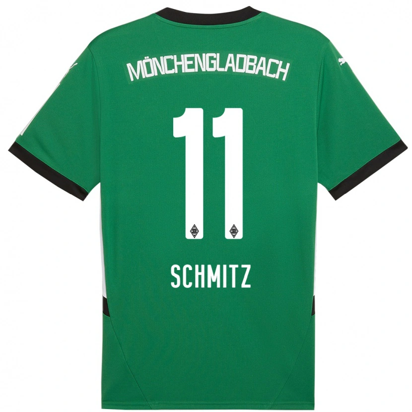 Danxen Kinderen Louisa Schmitz #11 Groen Wit Uitshirt Uittenue 2024/25 T-Shirt