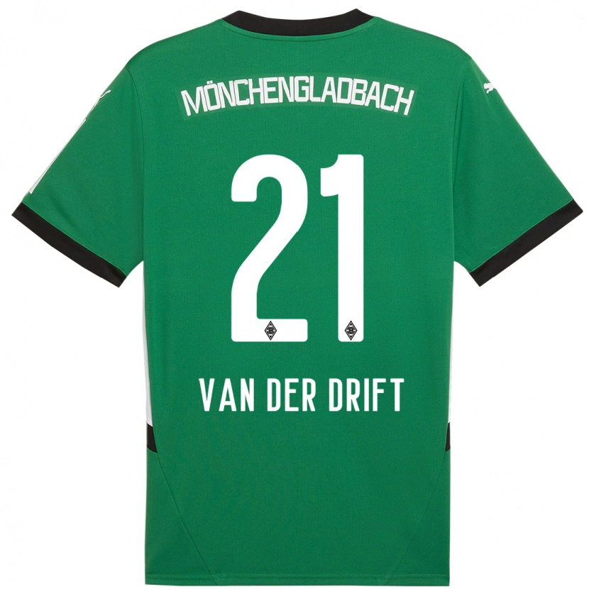 Danxen Kinderen Suus Van Der Drift #21 Groen Wit Uitshirt Uittenue 2024/25 T-Shirt