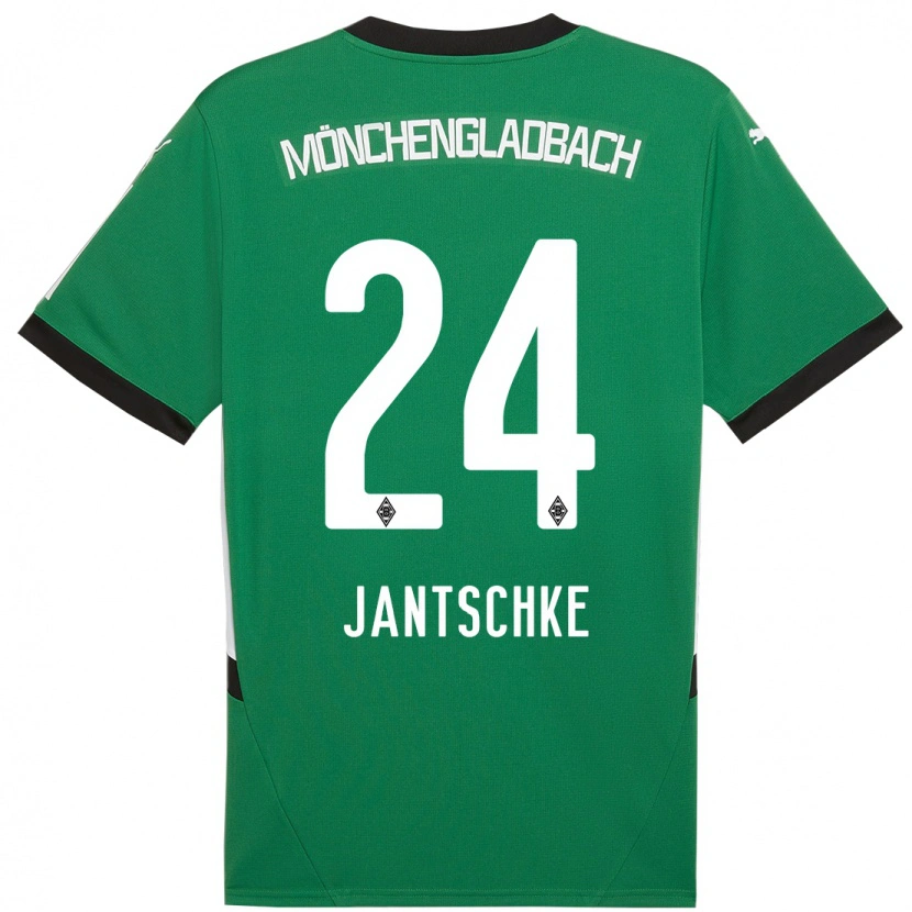 Danxen Kinderen Tony Jantschke #24 Groen Wit Uitshirt Uittenue 2024/25 T-Shirt