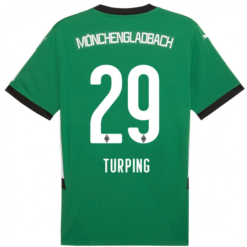 Danxen Kinderen Selim Turping #29 Groen Wit Uitshirt Uittenue 2024/25 T-Shirt