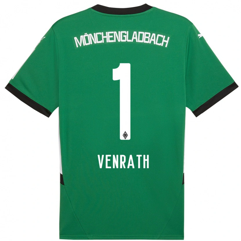 Danxen Kinderen Lisa Venrath #1 Groen Wit Uitshirt Uittenue 2024/25 T-Shirt