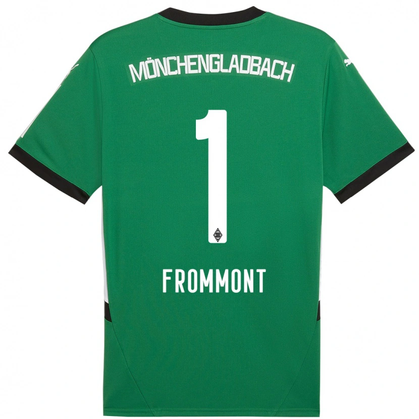 Danxen Kinderen Romina Frommont #1 Groen Wit Uitshirt Uittenue 2024/25 T-Shirt