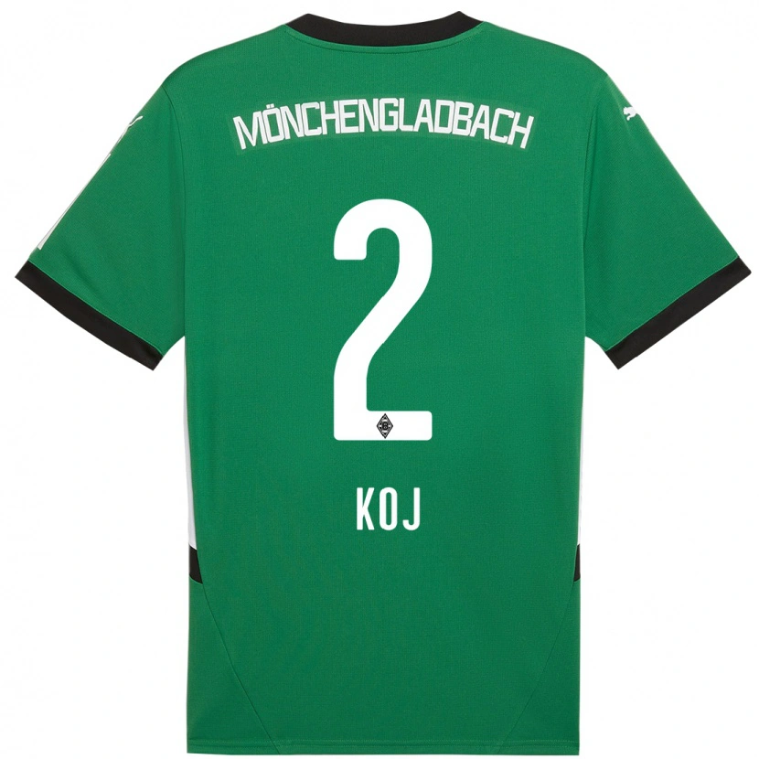 Danxen Kinderen Julia Koj #2 Groen Wit Uitshirt Uittenue 2024/25 T-Shirt