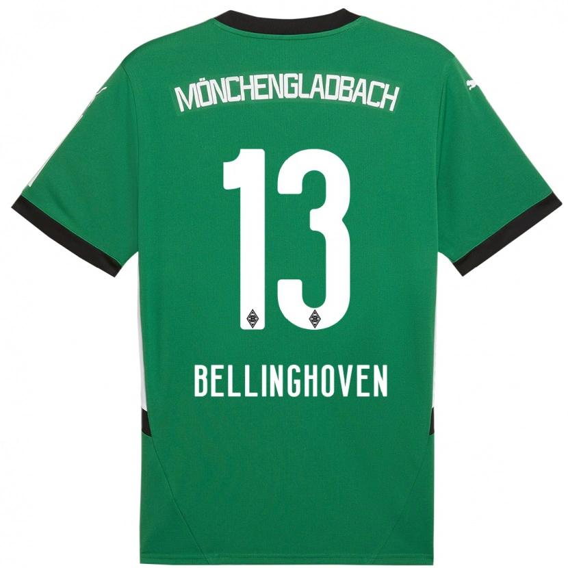 Danxen Kinderen Christina Bellinghoven #13 Groen Wit Uitshirt Uittenue 2024/25 T-Shirt