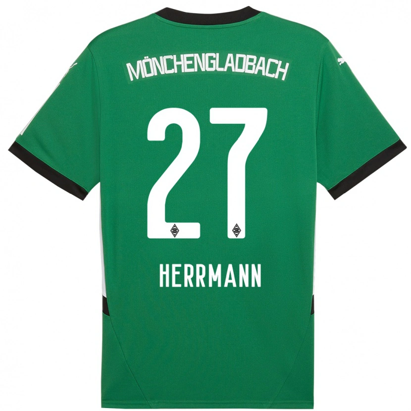 Danxen Kinderen Michelle Herrmann #27 Groen Wit Uitshirt Uittenue 2024/25 T-Shirt