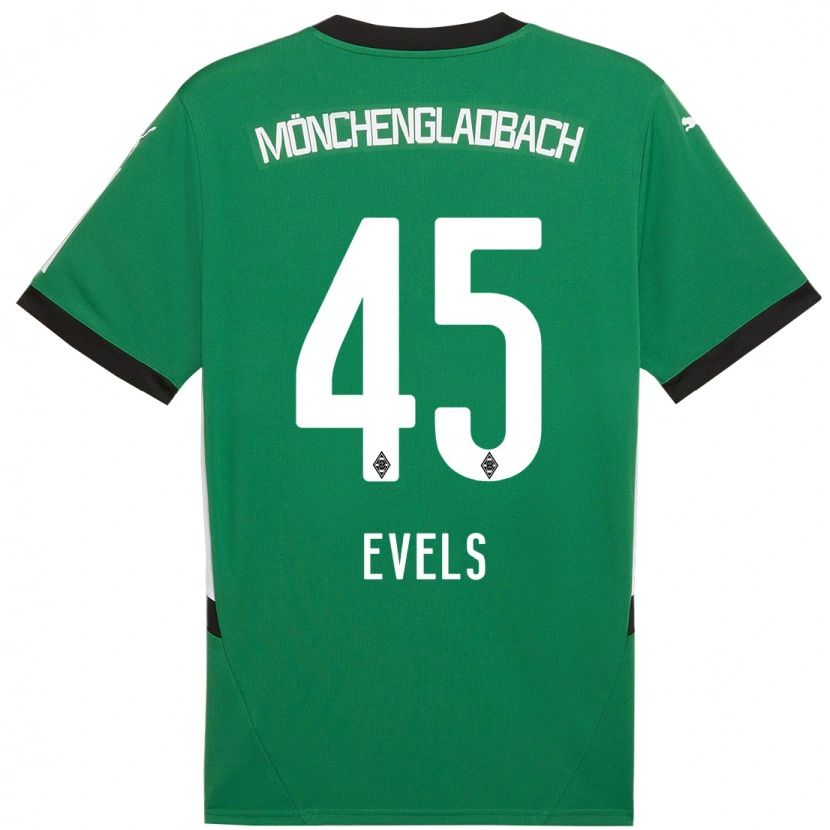 Danxen Kinderen Emily Evels #45 Groen Wit Uitshirt Uittenue 2024/25 T-Shirt