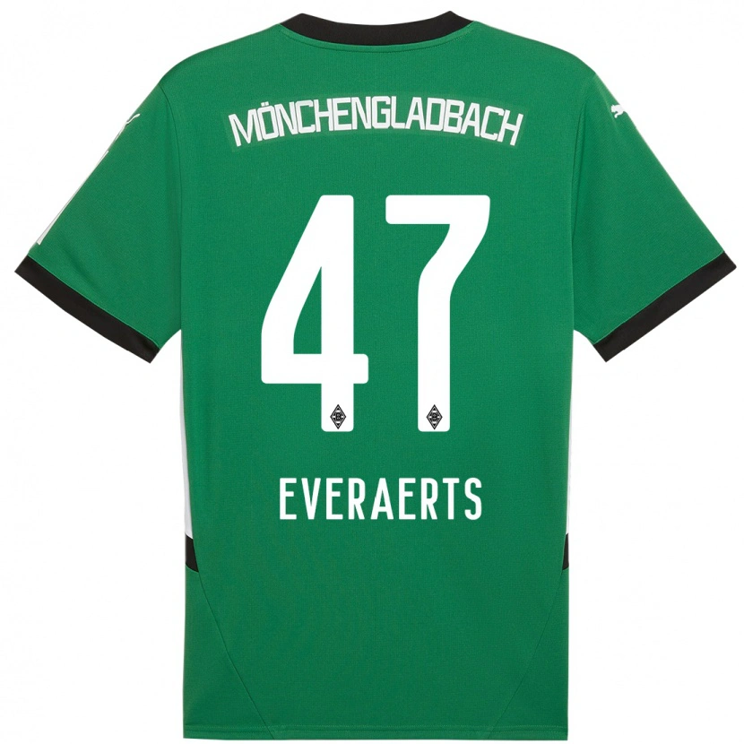 Danxen Kinderen Kim Everaerts #47 Groen Wit Uitshirt Uittenue 2024/25 T-Shirt