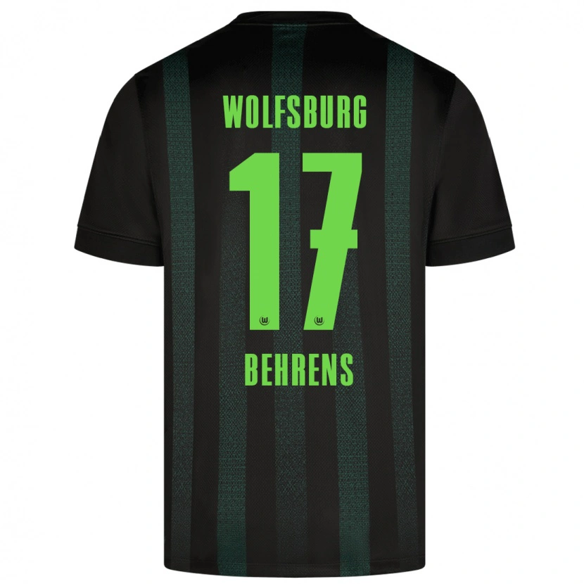 Danxen Kinderen Kevin Behrens #17 Donkergroen Uitshirt Uittenue 2024/25 T-Shirt