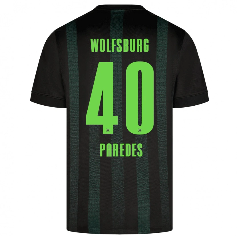 Danxen Kinderen Kevin Paredes #40 Donkergroen Uitshirt Uittenue 2024/25 T-Shirt