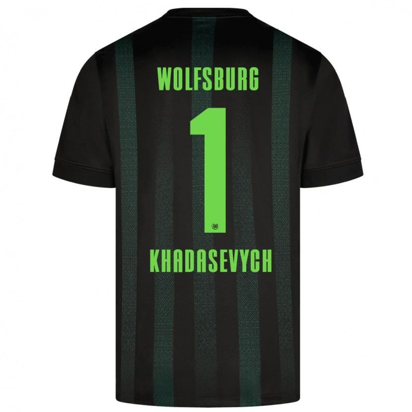 Danxen Kinderen Kyrylo Khadasevych #1 Donkergroen Uitshirt Uittenue 2024/25 T-Shirt