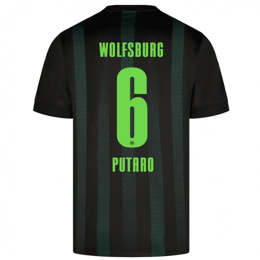 Danxen Kinderen Luca Putaro #6 Donkergroen Uitshirt Uittenue 2024/25 T-Shirt