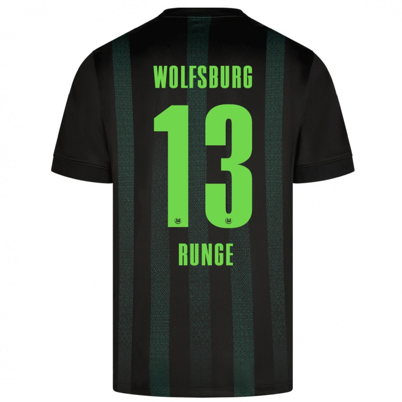 Danxen Kinderen Mads Runge #13 Donkergroen Uitshirt Uittenue 2024/25 T-Shirt