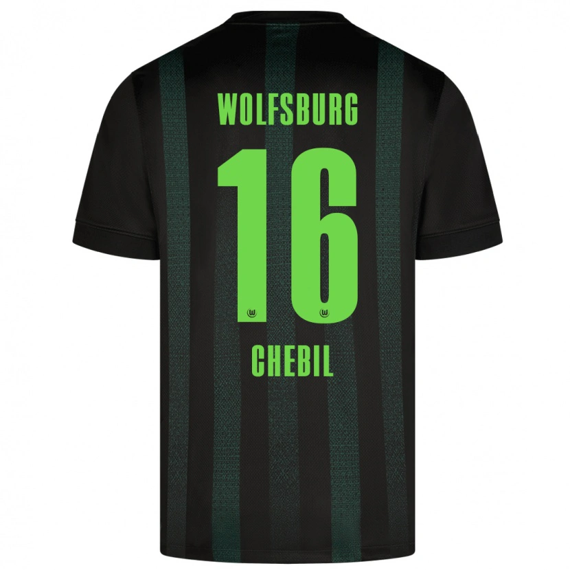 Danxen Kinderen Yasin Chebil #16 Donkergroen Uitshirt Uittenue 2024/25 T-Shirt