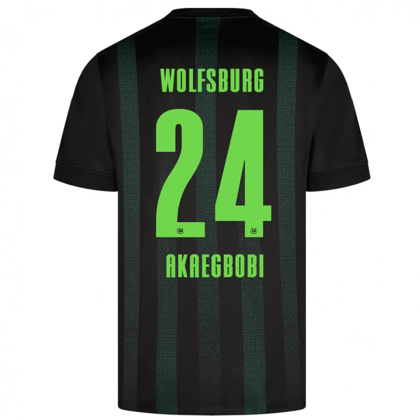 Danxen Kinderen Jonathan Akaegbobi #24 Donkergroen Uitshirt Uittenue 2024/25 T-Shirt