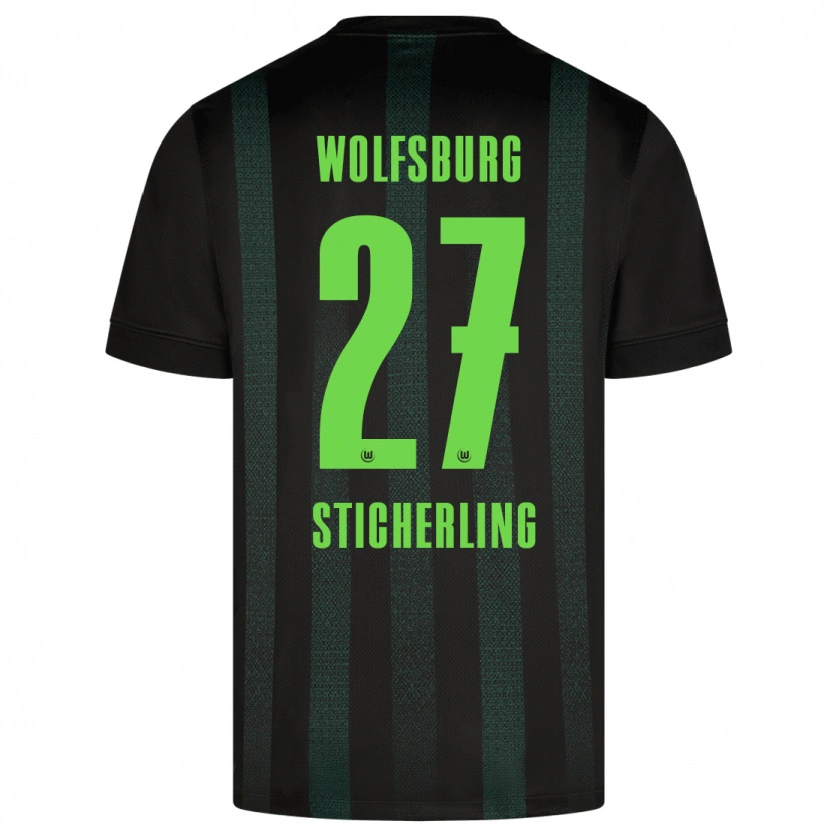 Danxen Kinderen Carl-Anton Sticherling #27 Donkergroen Uitshirt Uittenue 2024/25 T-Shirt