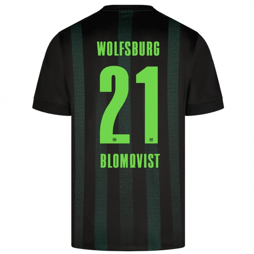 Danxen Kinderen Rebecka Blomqvist #21 Donkergroen Uitshirt Uittenue 2024/25 T-Shirt