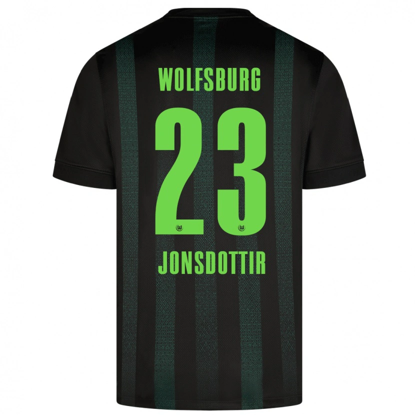 Danxen Kinderen Sveindís Jane Jónsdóttir #23 Donkergroen Uitshirt Uittenue 2024/25 T-Shirt