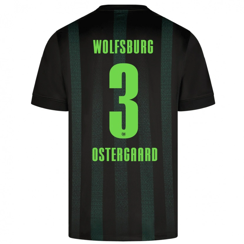 Danxen Kinderen Christian Östergaard #3 Donkergroen Uitshirt Uittenue 2024/25 T-Shirt