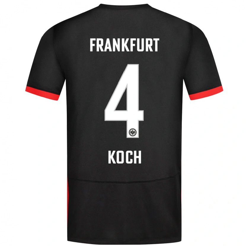 Danxen Kinderen Robin Koch #4 Zwart Uitshirt Uittenue 2024/25 T-Shirt