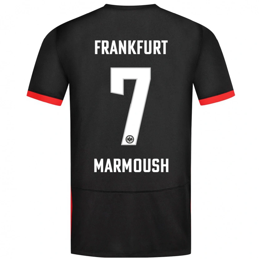 Danxen Kinderen Omar Marmoush #7 Zwart Uitshirt Uittenue 2024/25 T-Shirt