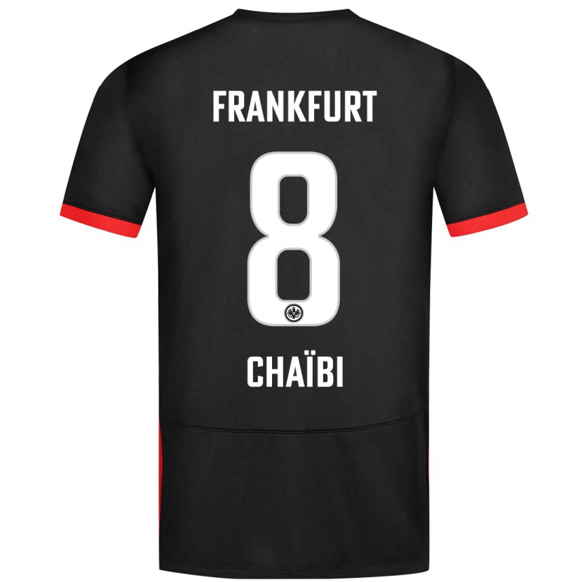 Danxen Kinderen Farès Chaïbi #8 Zwart Uitshirt Uittenue 2024/25 T-Shirt