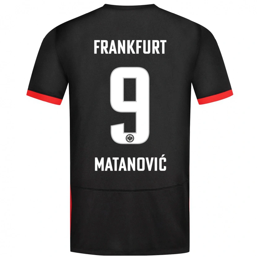 Danxen Kinderen Igor Matanovic #9 Zwart Uitshirt Uittenue 2024/25 T-Shirt