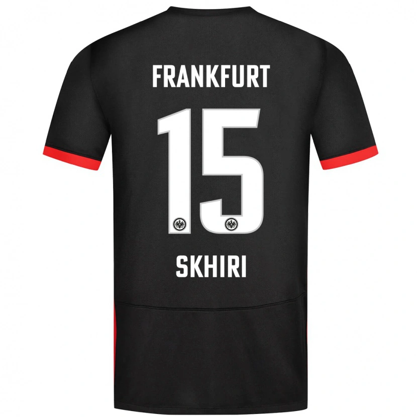 Danxen Kinderen Ellyes Skhiri #15 Zwart Uitshirt Uittenue 2024/25 T-Shirt