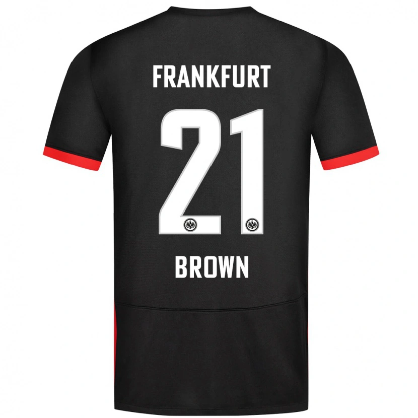 Danxen Kinderen Nathaniel Brown #21 Zwart Uitshirt Uittenue 2024/25 T-Shirt