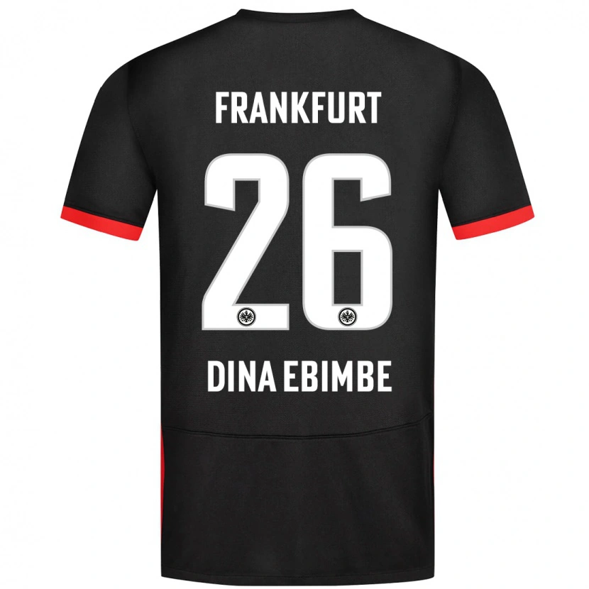 Danxen Kinderen Junior Dina Ebimbe #26 Zwart Uitshirt Uittenue 2024/25 T-Shirt