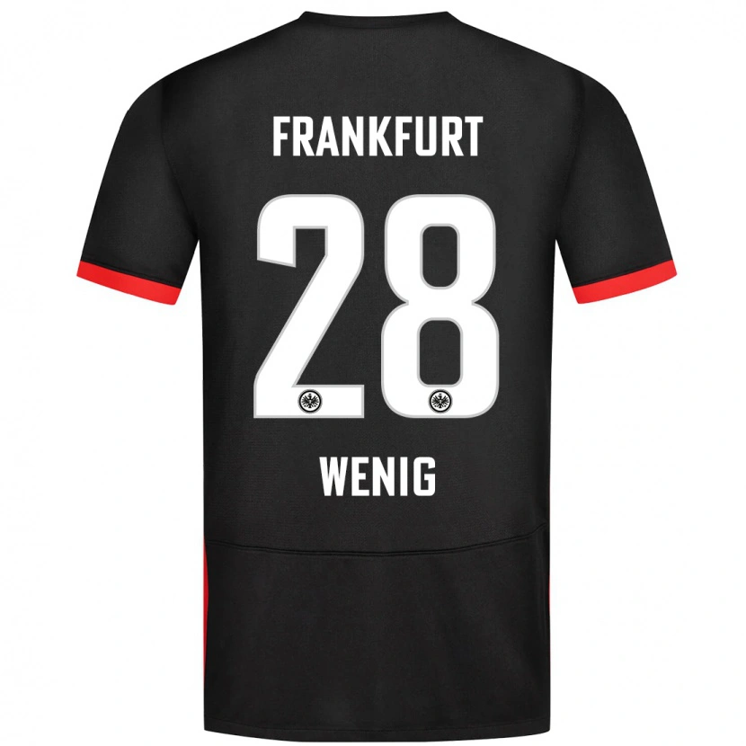 Danxen Kinderen Marcel Wenig #28 Zwart Uitshirt Uittenue 2024/25 T-Shirt