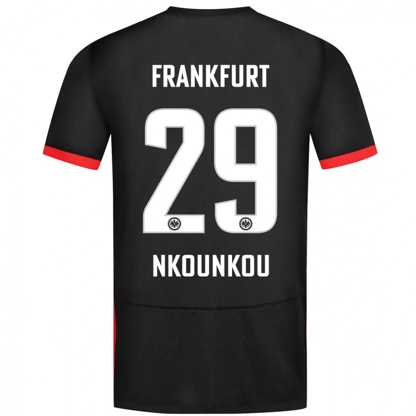 Danxen Kinderen Niels Nkounkou #29 Zwart Uitshirt Uittenue 2024/25 T-Shirt