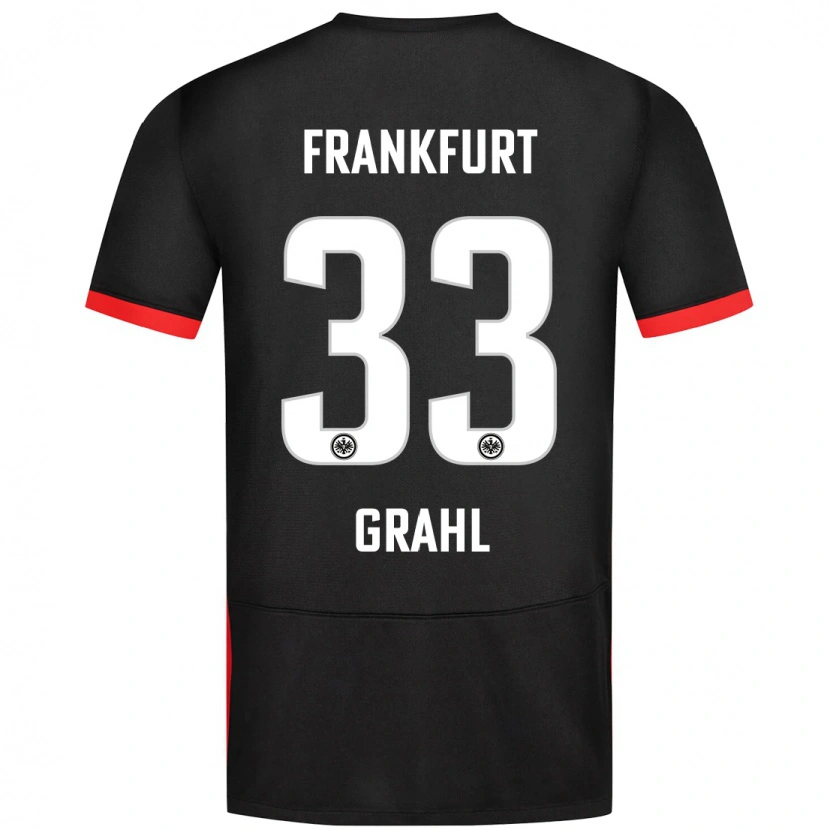 Danxen Kinderen Jens Grahl #33 Zwart Uitshirt Uittenue 2024/25 T-Shirt